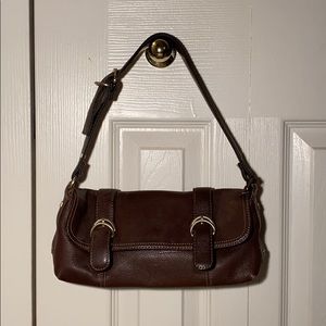 Kenneth Cole Reaction brown leather shoulder purse